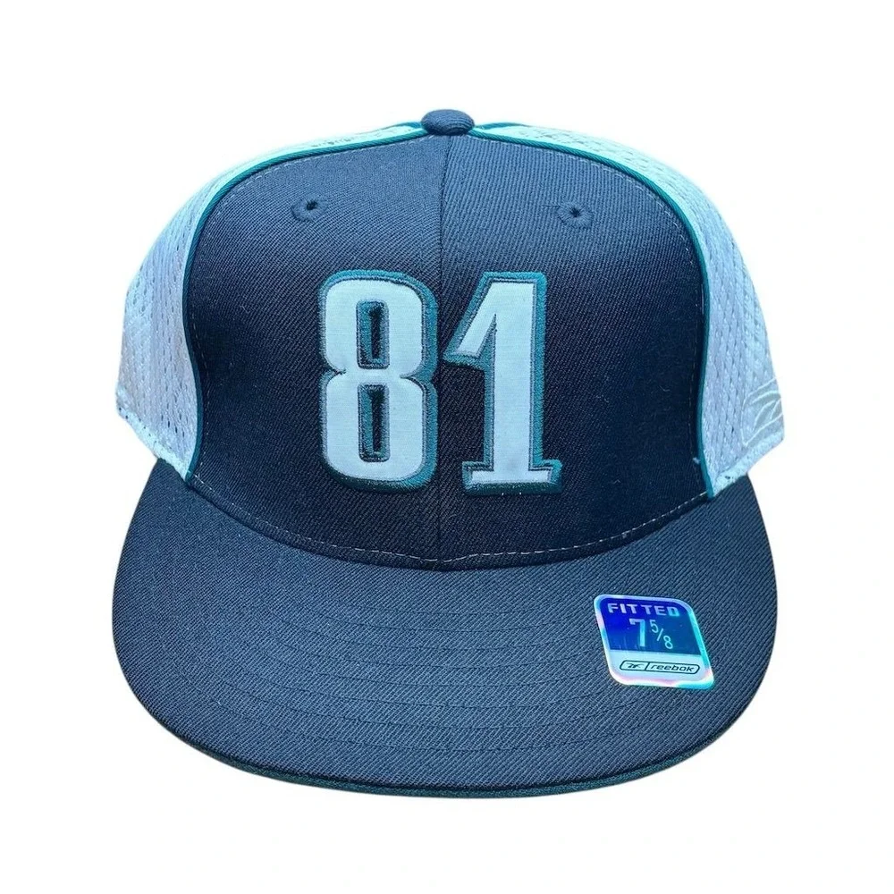 Philadelphia Eagles #81 Reebok Fitted Cap Green‎ Size 7 1/8 NFL Hat